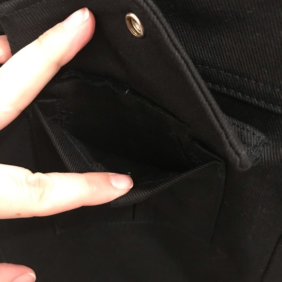 Lip Service Front Zip Pencil Skirt Small Black Zipper Slit Goth Punk 90s Y2K - Picture 8 of 11